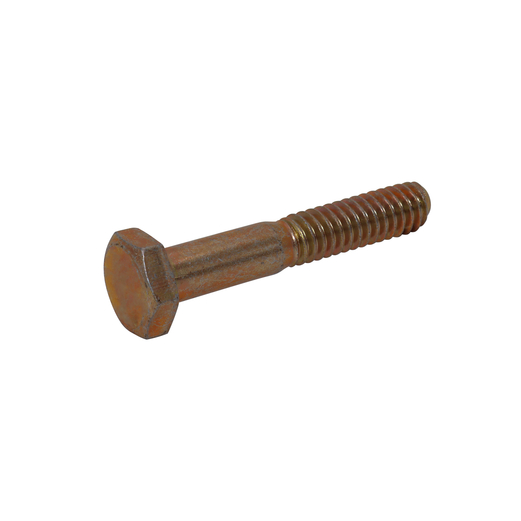 Hex Cap Screw - Hex Head - Yellow Zinc Grade 8 Steel - 1/4"-20 Thread - 6-1/2" Long - Pack of 10